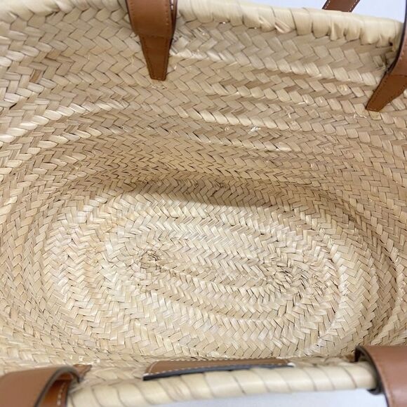 Celine Tote Bag Triomphe Basket Bag Raffia Beige Brown Ladies - Picture 4 of 10